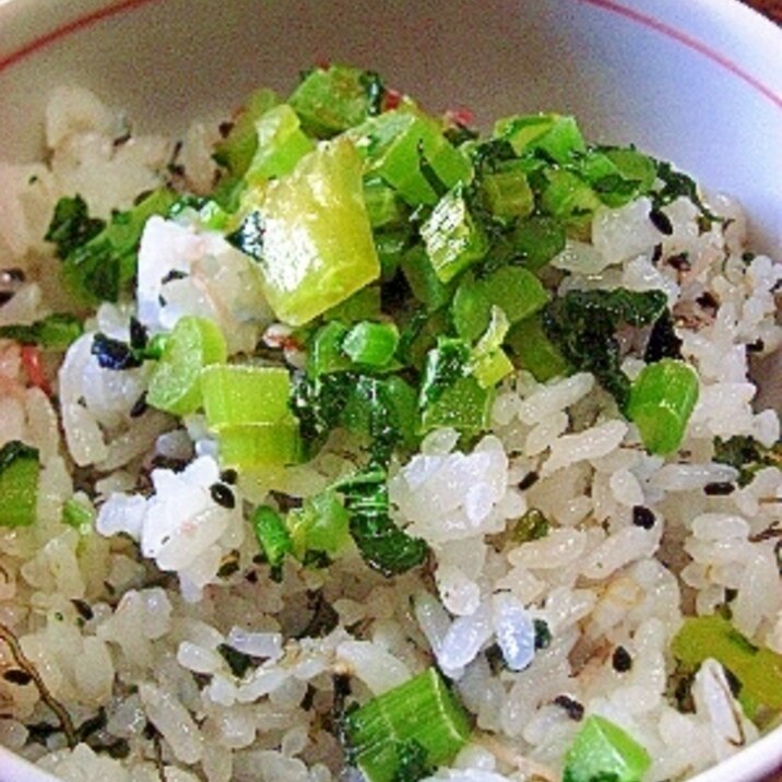 簡単 大根葉とゴマとおかかの混ぜご飯